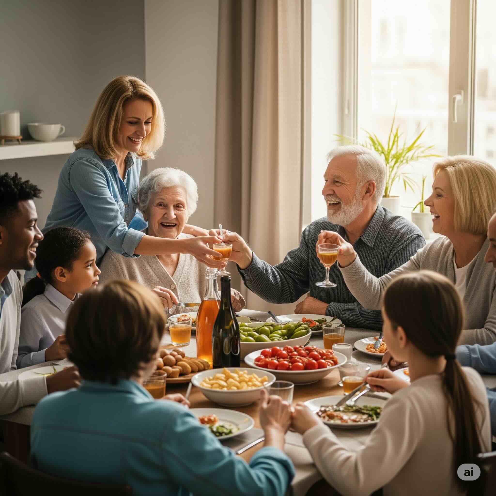 Family gathered together