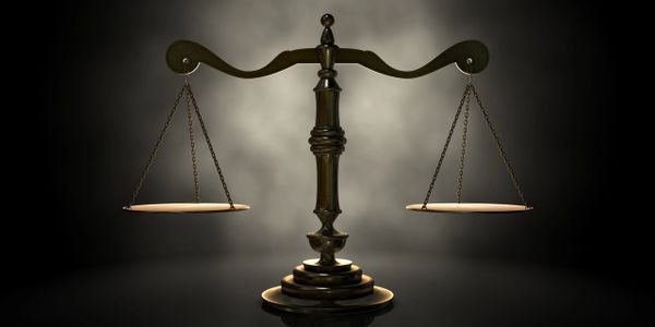 Scales of justice balanced